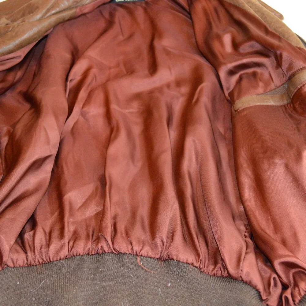 Vintage Hard Rock Hotel Leather Bomber Jacket- Men's XL - Picture 5 of 9